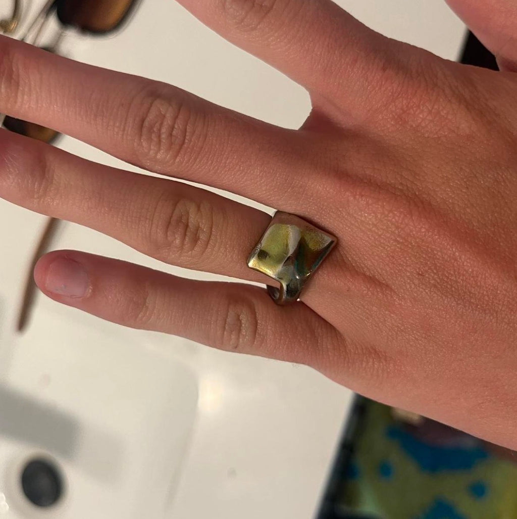 Diamond Shaped Gold/Silver Ring